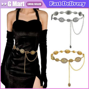 Belly Dance Waist Retro Maam Chain Luxury Fashion Style Jewelry Charm Accesories Bohemian Waist Chain Belt For Dress Versatile Womens Belt Oval Texture Buckle Decoration Metal Chain Waist Chain Versatile Ethnic Style Summer Fashion Body Chain