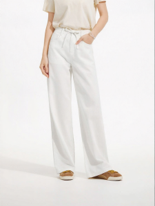Hotwind | Summer Breathable Drawstring Denim Pants with Linen Material
