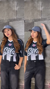 Sassyplay Y2K Crop Jersey - Jersey Streetwear Boxy