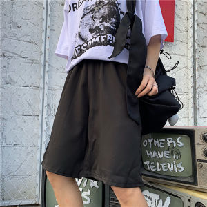 กางเกงขาสั้นทรงหลวมเอวสูงสีดำ 5 ชิ้น สำหรับนักเรียน ทรงหลวม ลำลอง ใส่ได้หลากหลาย ทรงสลิม สำหรับใส่ไปเล่นกีฬา