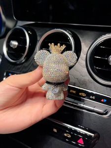 [Giá Rẻ] Sáp Thơm Cài Cửa Gió Ô Tô Gấu Popobe Đính Đá Bản Siêu Cấp Trang Trí Nội Thất Xe Hơi Trở Nên Lung Linh