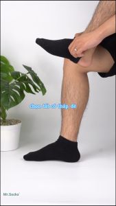 Combo 5 đôi vớ nam nữ cổ thấp Mr.Socks trơn chất liệu cotton mềm mịn hút ẩm thoáng khí khử mùi - GOM-KLB-TRONNGAN-CB5