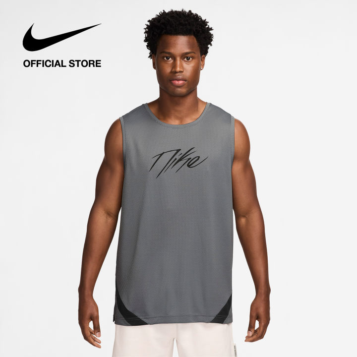 Nike Dri-FIT Jersey Pria Icon Basketball Smoke Grey [FZ0253-084