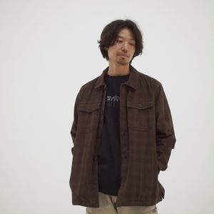 MGee Kemeja Jaket Outdoor Pria Jacket Shirt North C005 BROWN