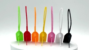 MP00 100pcs Plastic Sealing Ties Security Seal Tag Disposable Self-Locking Security Seal Cable Ties