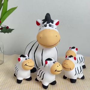 ตุ๊กตาเซรามิค ตุ๊กตาแต่งสวน แต่งบ้าน ขนาด สูง 3.5-8 นิ้ว ยาว 3-6 นิ้ว 1 ชุด 5 ชิ้น ตุ๊กตาจัดสวนหย่อม