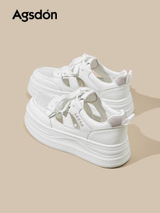 Agsdon | Womens Breathable Mesh Sneakers Thick Soled Hollow Shoes