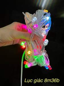Dây đèn led trang trí noen lục giác 8 mét 36 bóng