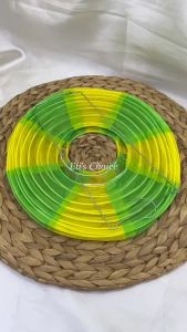 LAMPION KAIN IDUL FITRI TAHAN AIR TERMURAH LENTERA RAMADHAN OUTDOOR WARNA HIJAU KUNING LEBARAN