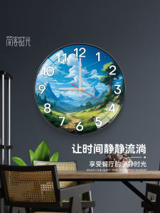 นาฬิกาตั้งผนังแบบเงียบ ๆ ที่สร้างสรรค์สำหรับห้องนั่งเล่น นาฬิกาติดผนังแบบสcenery นาฬิกาตั้งสำหรับตกแต่งบ้าน กล่องของขวัญ