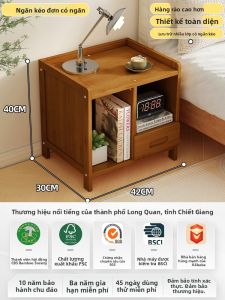 ZHUSHANXIA | Tủ Đựng Gần Giường Hiện Đại Tối Giản Gỗ Trúc Nhỏ