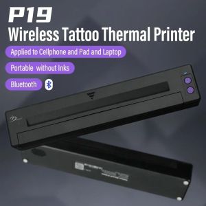 P19 Wireless Tattoo Thermal Printer For Manuscripts and Portraits Portable Stencil Tattoo Copier Compatible with Smartphone & PC