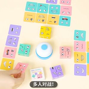 Cube Emoji Magic Change Building Block Rubik Face Changing Rubik Cube Smile Magic Block Kids Play Bell