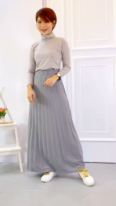 MK Women Skirt Women Maxi Skirt Elastic A Line Maxi Long Skirt Women Muslimah Skirt Plus Size  [S24/506][S27/382]