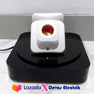 DUTRON Fitting Lampu Plafon Bulat Fiting Lampu Plafon Oval Kotak E27