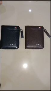 Baellerry D0311 Dompet Uang Lipat Zipper Pria Wanita Type Tegak Vertikal Kulit Sintetis Tebal Muat Banyak