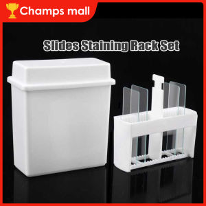 24 Slots Microscope Slides Staining Jar Rack Slides Staining Jar Rack Dish Set