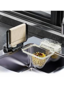 Suction Cup Kitchen Sink Strainer Frame Drain Net Holder Anti-Clogging Household Waste Water Drainage Filter Rack