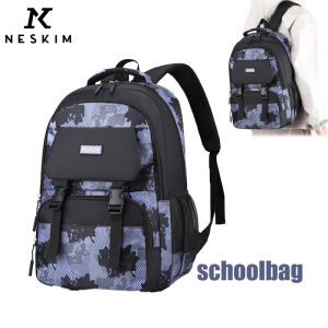 NESKIM Large Capacity Backpacks Waterproof Fashion bag for men Fashion Simple Casual Travel Bag Beg pelajar universiti