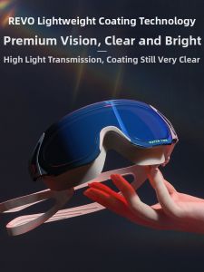 WATERTIME | Myopia Mens Large Frame Clear Anti-Fog Anti-Water Swim Goggles