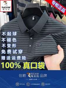 Pure Cotton Long Sleeve Polo Shirt Casual Bottoming T-Shirt for Men Business Casual Spring Autumn Wear Wooden Duck Brand