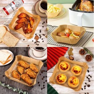 🚚SG Fast Delivery📦Air Fryer Special Paper Silicone Oil Paper Tray Paper Holder Round Oil-Absorbing Paper Food Pad Baking Disposable Household Baking Paper 空气炸锅专用纸 吸油纸 children day gifts