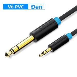Vention | Cáp Chuyển Đổi Aux Vention 3.5mm Sang 6.35mm Đực-đực Mạ Vàng Cho Mixer Amplifier Chiều Dài 3m/5m/10m Đầu Nối Âm Thanh