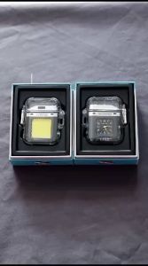 LAMPU MINI COB WITH JAM SMILING SHARK SD-5223 MULTIFUNGSI + KOREK ELECTRIC-  BISA DI CAS TYPE-C ORIGINAL