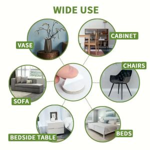 3Sheets Self Adhesive Felt Furniture Pads Chair Leg Anti Scratch Floor Protectors for Hardwood Floor Table Sofa Chair Feet