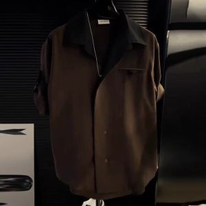 Anti-Wrinkle Short Sleeve Mens Shirt Commute Business Casual Lightweight Luxury Design Sensation Slim Fit Standard Edition