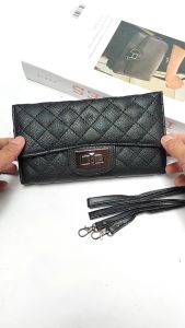 Dompet wanita lipat tempat uang kartu dan hand phone tali panjang sling bag dompet selempang cewek