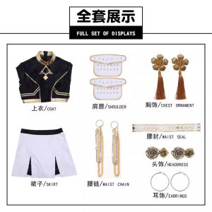 Kpop Hunter Girl Group Cosplay Costume Set Rumi Zoey Mila Black Performance Outfit Korean Anime Themed Nine Sleeve Outfit