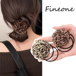Leopard Print Rose Hair Rope Hair Accessories Hair Ties For Women