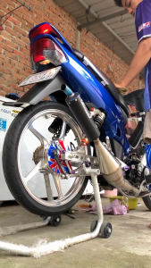 Franz Muffler Knalpot fiz f1zr force1 sstwo kolong samping stainless silencer black coating