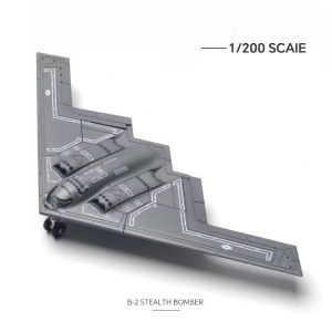 1 200 Scale Us Air Force B2 Spirit Stealth Bomber Abs Diecast Aircraft Model With Display Base Collectible Gift Home Decor