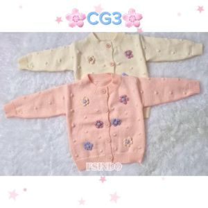 Cardigan Anak Cardigan Bayi Motif Bunga/ Outer Bayi Perempuan CG3 Lyme