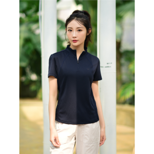เสื้อยืดแขนสั้นแห้งเร็วสำหรับผู้หญิง Tectop ระบายอากาศได้ดี คอตั้ง ออกกำลังกาย วิ่ง ฟิตเนส แห้งเร็ว แขนสั้น ผ้ายืดหยุ่น