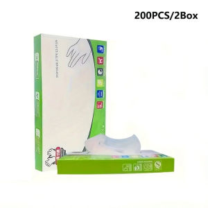 TPE Disposable Transparent PE Plastic Gloves Reusable Food Safe Clear Gloves For Kitchen Cooking Cleaning Restaurant Catering
