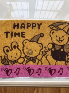 Pure Cotton Bath Rug Anti-Slip Door Mat Home Use Absorbent Hand Wash Carpet Cartoon Pattern Modern Simple Style Floor Mat