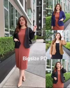 เสื้อสาวอวบ เสื้อคลุม เสื้อสูทอกถึง44นิ้ว