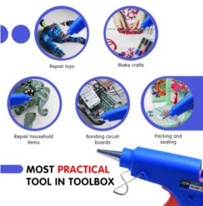Hot Melt Glue Gun 11mm Glue Stick Craft Glues 60W 110-240V DIY Repair Power Tool Professional Electric Heat Glue Gun