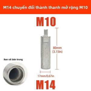 1PC M10/M14 Thanh Nối Dài Bộ Chuyển Đổi Ren Chuyển Đổi M14 Sang M10 Cho Máy Mài Góc Ô Tô - Kết Nối Ren Thanh Mở Rộng
