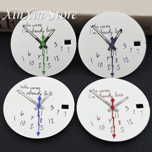 White 28.5mm Modified NH35 Watch Dial With Lightning Second Hands For NH35 4R35 Movement Who Cares Lts Already Late Watch Dial