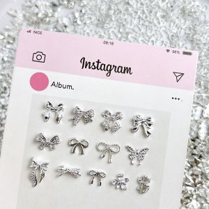 30 Chiếc Trang Trí Móng Tay Hình Hoa Bướm Bằng Hợp Kim Bạc Cao Cấp Trang Trí Móng Tay Kiểu Dáng Tiền Đô La Làm Móng Tự Làm Sáng Tạo Đá Trang Trí Móng Tay Thời Trang