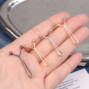 คลิปหนีบเสื้อเชิ้ตป้องกันการลื่นผ้าพันคอสตรีหนีบรูปตัวยูผ้าพันคอกิ๊ฟคาดผมคอแบบเรียบง่ายอุปกรณ์เสริมเข็มกลัด