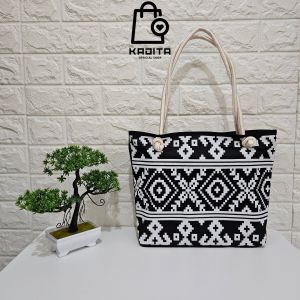 Kadita - Tas Wanita Tote Bag Motif Batik Celina Tali Sumbu Kekinian Terbaru Estetik