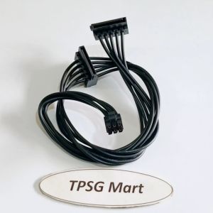 Cáp nguồn Mini 6 Pin ra 2 đầu Sata - Cáp dài 45Cm (6 Pin ra Sata)