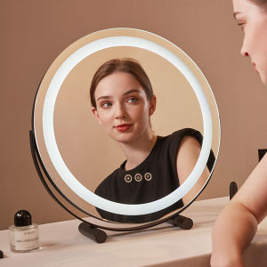 Rotating make-up mirror LED intelligent Desktop mirror Fill-up Mirror [SG Seller]