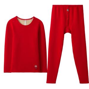 Hodo | Hodo Red Bean Thickened Winter Warm Underwear Set For Men Marriage Gift Lucky Year Innerwear Socks Thermal Package