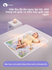 LIMENGSI | Tấm Lót Tã Thoáng Khí Chống Thấm Dễ Giặt 100% Bông